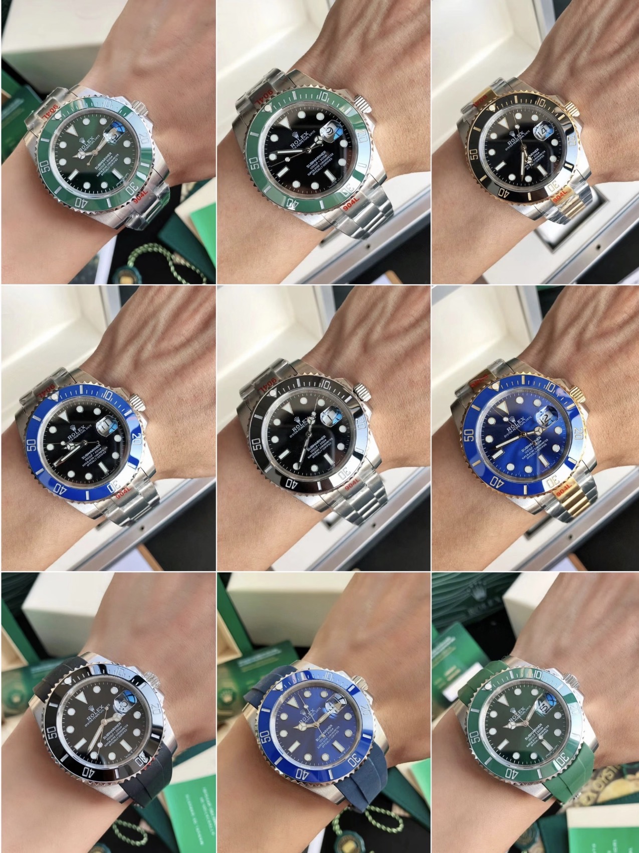 Multiple watch color and strap options